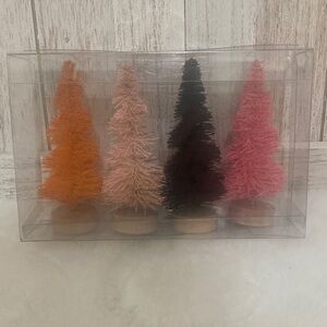 Target Halloween 2022 Bottle Brush Trees Pink, Black & Orange